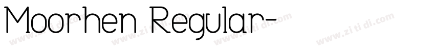 Moorhen Regular字体转换